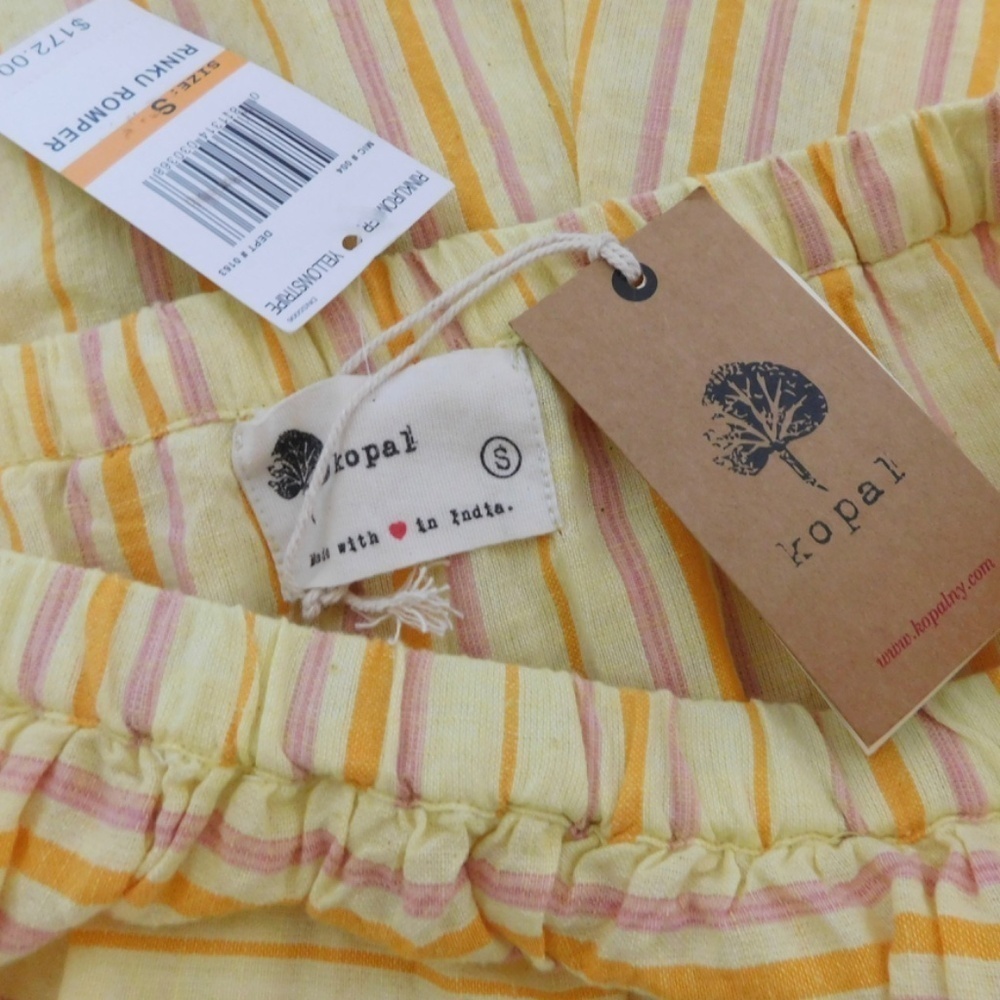 NWT!! KOPAL Rinku Romper Embroidered Ruffle Off Shoulder Vacation Boho Small - Picture 14 of 16